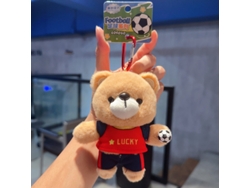 Llavero Oso Peluche Camiseta Roja Lucky Copa Mundial 2026, Accesorio Hincha, Colgante Suave Regalo Fan Fútbol Calidad Premium