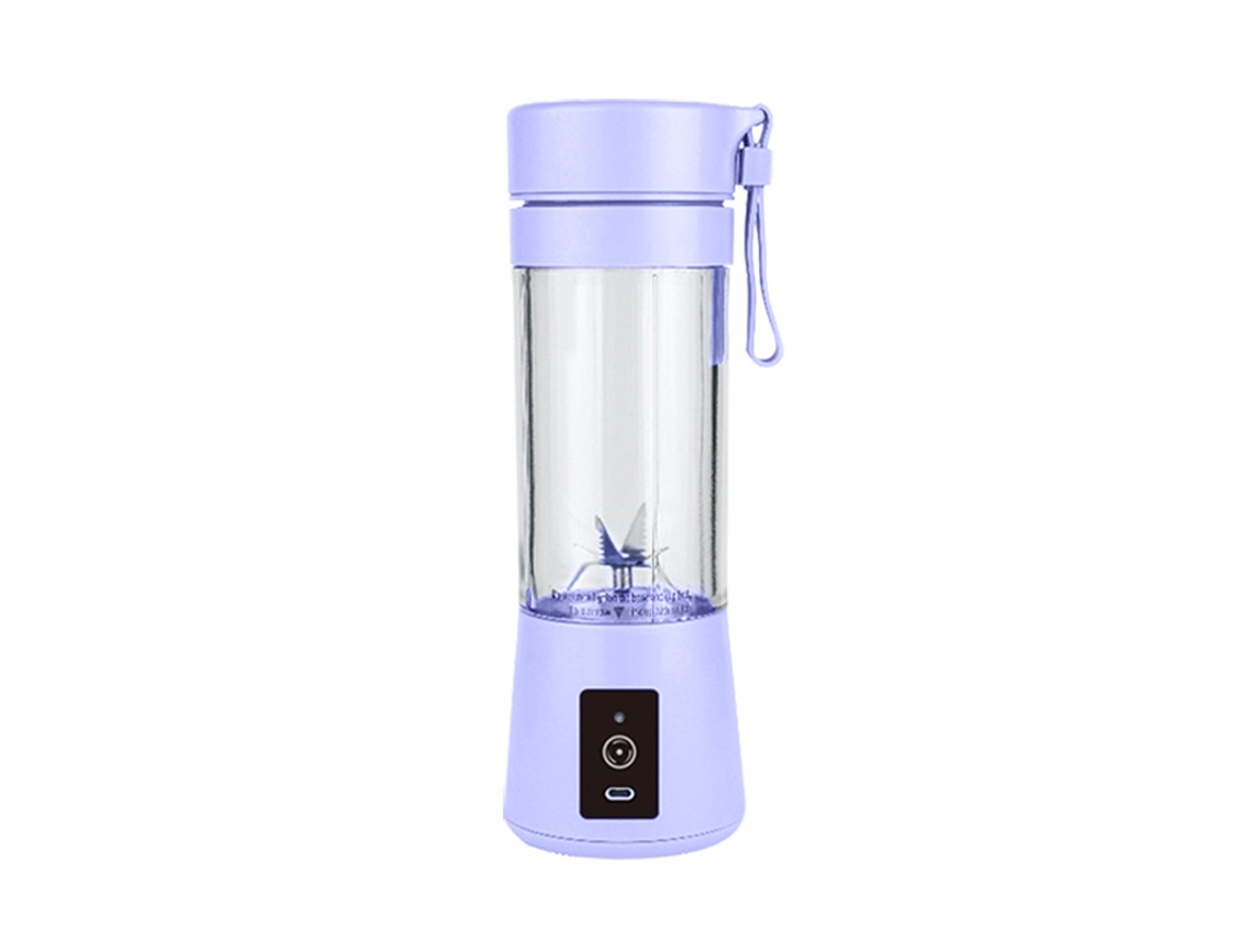 Licuadora Portátil Para Smoothies Y Batidos, Vaso Pequeño Para Jugo Eléctrico, Licuadora De Cocina Para Usb C Recargable Gusshious Lavanda
