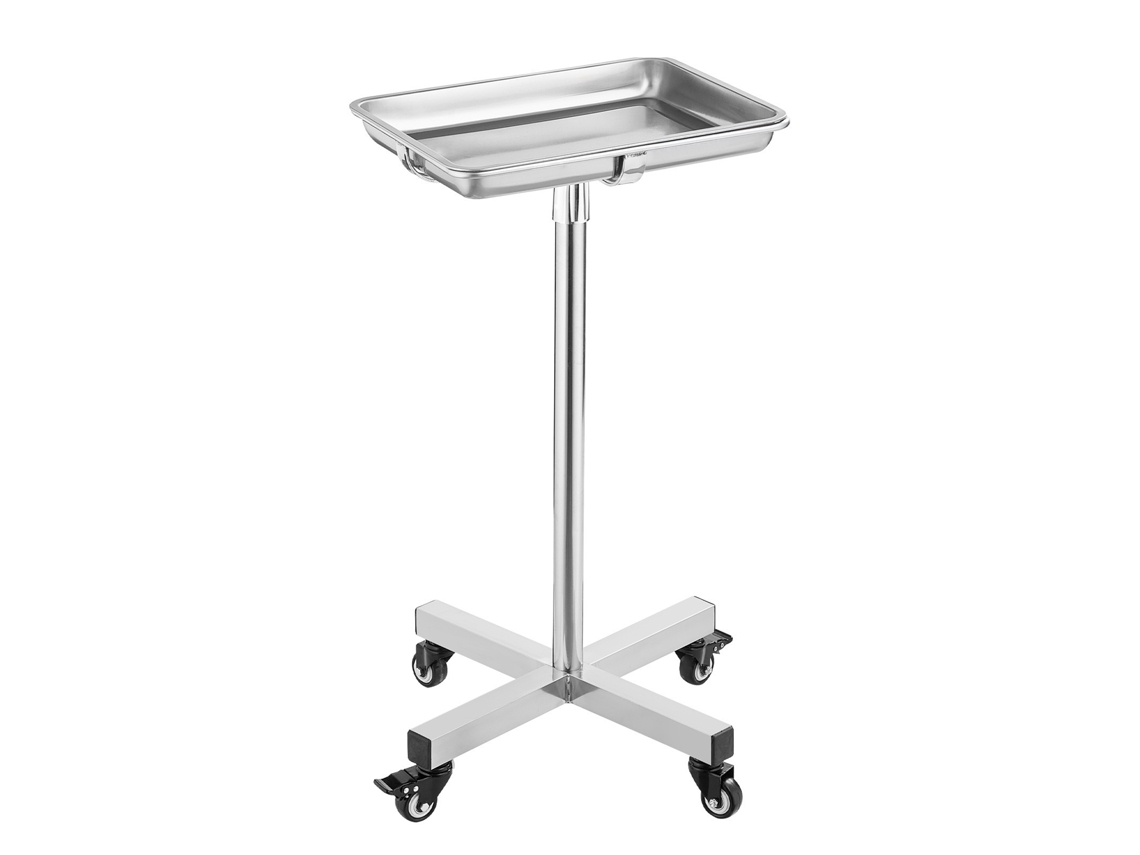 Mobile Mayo Stand Succebuy Acero Inoxidable 25,2-39,8 Pulgadas Con Bandeja Extraíble