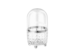 Organizador De Maquiagem Rotativo 360° Com Tampa 6 Compartimentos Para Pincéis De Maquiagem No Banheiro E Vanity
