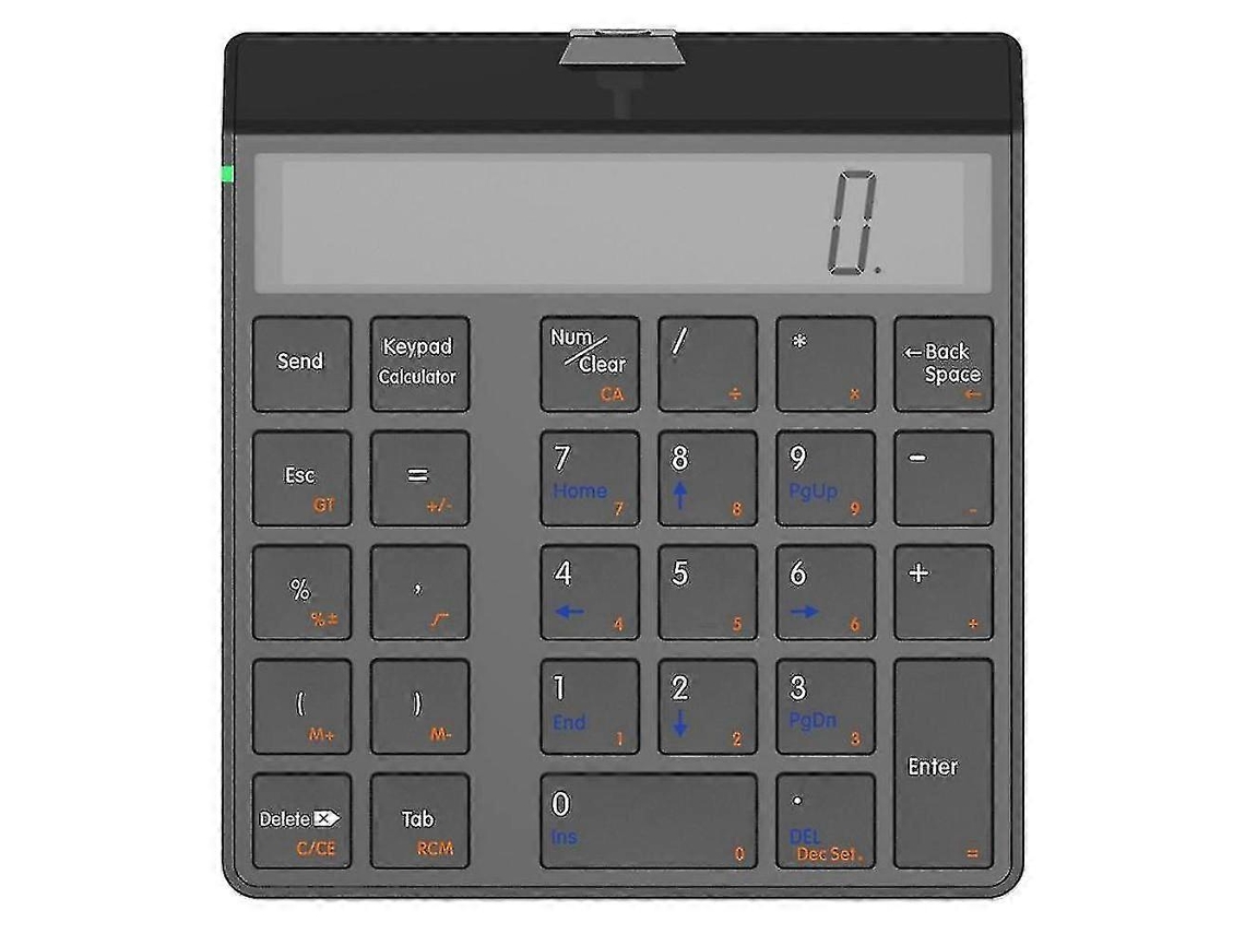 Teclado numérico Bluetooth 4.0 con pantalla y función de calculadora 2 en 1 Everley891