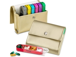 Organizador De Pastillas Semanal Dubstar Para Viajes - Estuche Azul Para Pastillas Con Compartimentos Diarios, Ligero Y Duradero, Libre De Bpa.