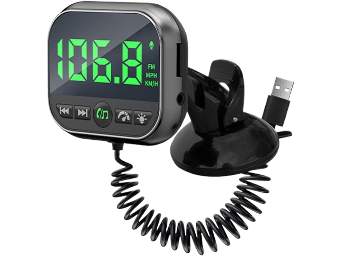Adaptador Fm Para Conector De Coche Pequeño Con Pantalla Led Y Sensor De Velocidad