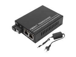 Transceptor De Fibra Monomodo Tx1310nm/rx1550nm Con Puerto Rj45 Y Enchufe Europeo 100-240v