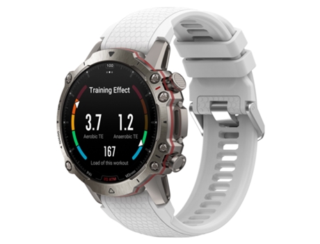 Correa de reloj inteligente para Amazfit Falcon con hebilla de acero de silicona de color sólido con puntos (blanco)