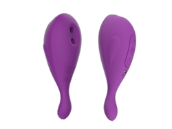 Vibrador De Masaje De Succin Doble De 8 Frecuencias De Vibracin De 5 Frecuencias Para Mujeres (prpura) Yizhood