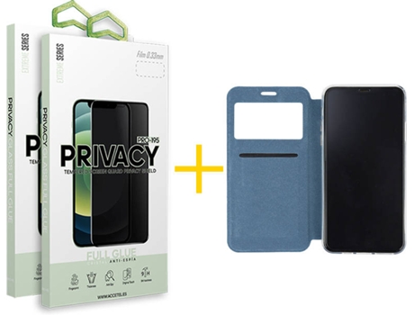 Kit Funda + Protector de Pantalla Apple iPhone 11 SKYHE Flip Cover 0487 Azul