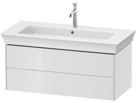 DURAVIT White Tulip, mueble de baño colgado en la pared, ancho 984 x fondo 458mm, con 2 cajones, con tecnología tip-on, WT43420
