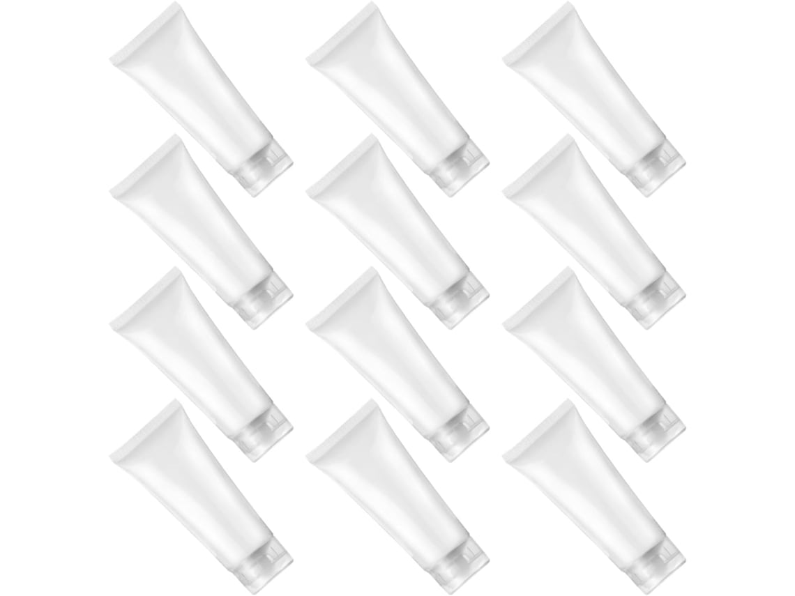 Paquete De 30 Tubos Flexibles Recargables De 20 Ml Con Tapa Abatible, Dispensadores A Prueba De Fugas.