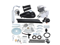 Kit de motor de gasolina para bicicleta, opciones de 50 cc a 100 cc, alta velocidad, kit de instalación completo, 50 cc, plateado, OEM