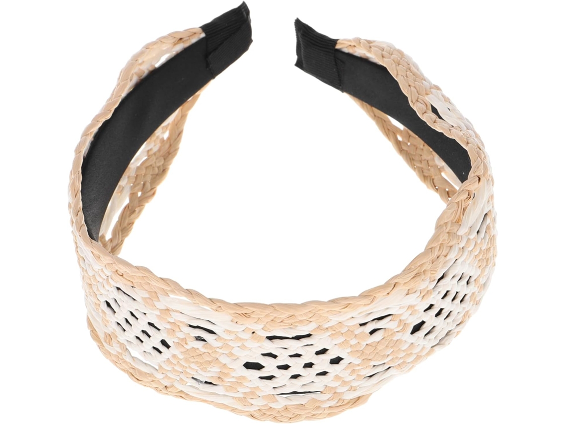Diadema De Rafia Trenzada, Ancha, Elegante Y Cómoda Para Mujer, Accesorio Para El Cabello.