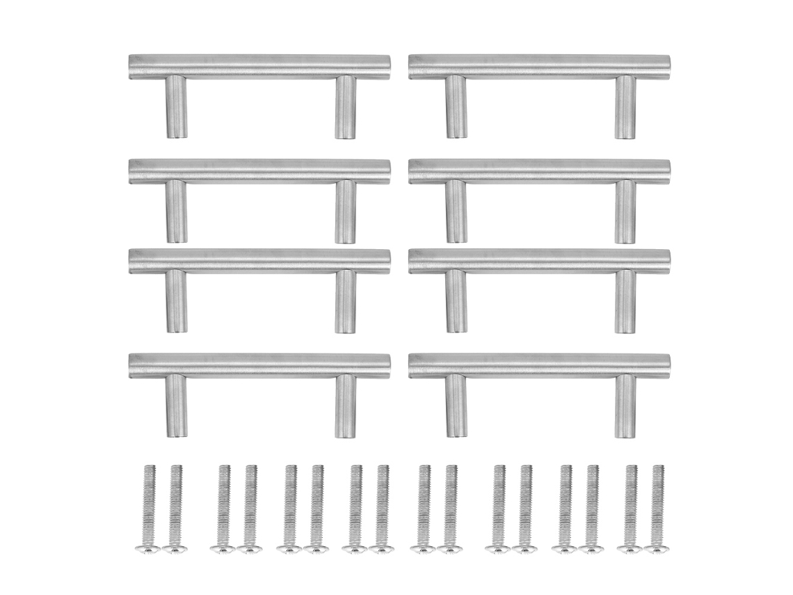 8 Tiradores En Forma De T De Acero Inoxidable Para Cajones, Armarios Y Herrajes Para Muebles, 65 Mm