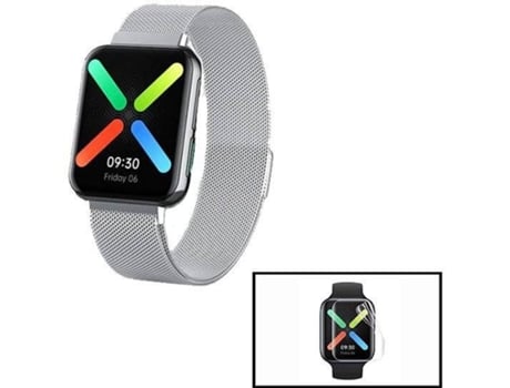 Correa + Protector Gel PHONECARE Milanese Loop Cierre Magnético Oppo Watch 46mm Gris