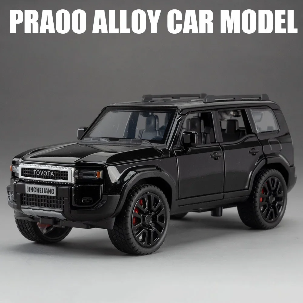 (Negro) Escala 1:32 - Modelo de coche de aleación fundida a presión, puertas que se abren, con efectos de luz y sonido.