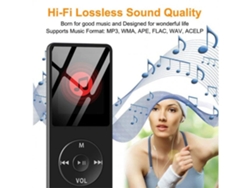 Reproductor MP3 con Bluetooth, radio FM sin pérdidas, grabadora externa portátil, tamaño ideal para estudiantes, color azul rey. Elisefashion