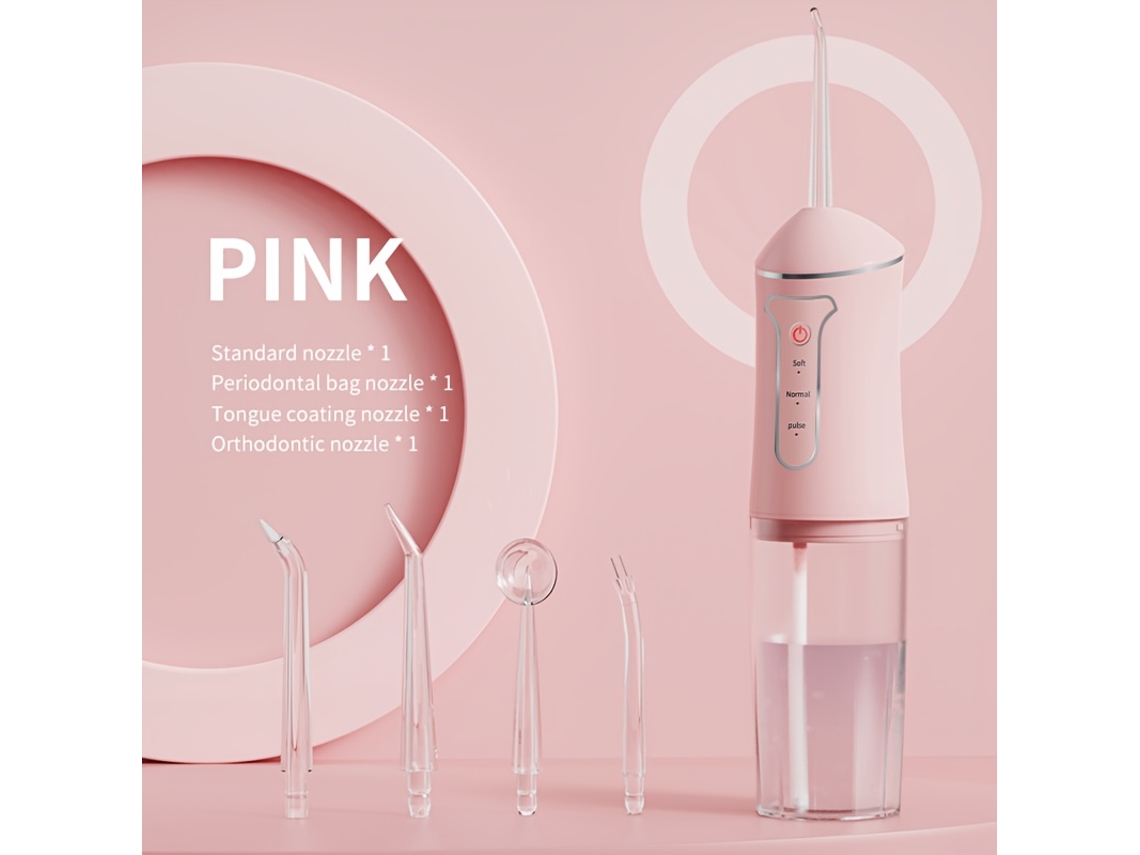 Juego Inalámbrico Con Cuatro Accesorios, Tres Velocidades, Apto Para Toda La Familia, Elimina La Placa Interdental.