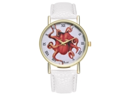 Reloj De Cuarzo De Cuero Pu Zhoulianfa Para Parejas Unisex Diseño Simple (blanco)