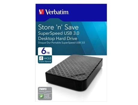Disco Duro Externo VERBATIM Store 'N' Save 6 Tb