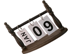 Calendario De Escritorio Perpetuo De Madera, Mensual Con Hojas Desplegables, Elegante Diseño Nórdico