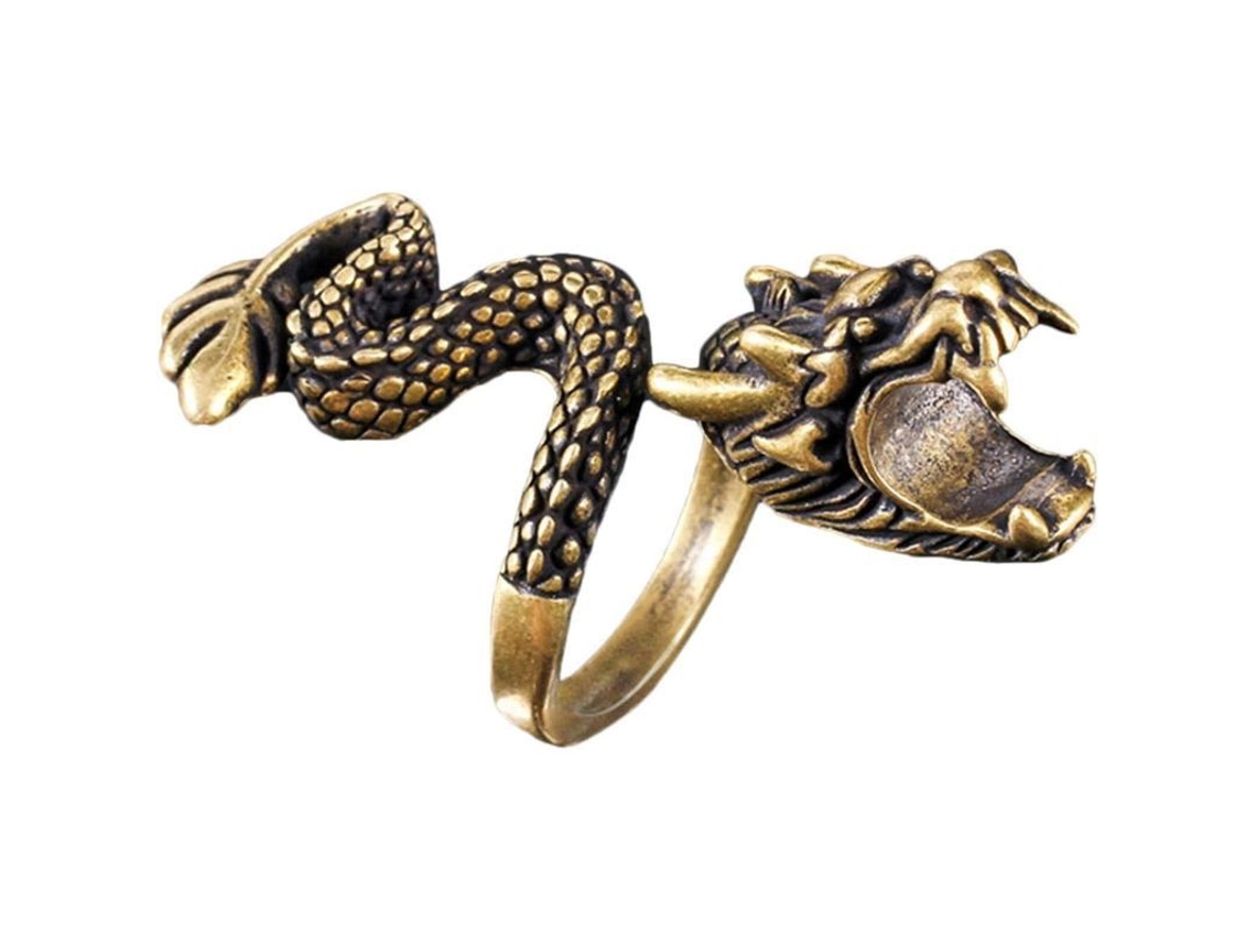 Anillo Para Cigarrillos Ajustable Con Forma De Dragón, Soporte Para Cigarrillos De Dedo Para Tener Las Manos Libres, Hecho De Cobre Puro.