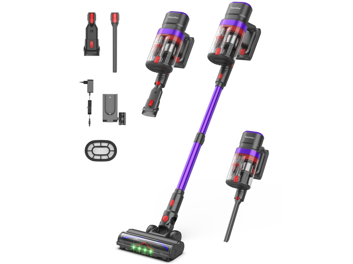 Aspiradora inalámbrica TEENDOW V20 Strong de 500 W con pantalla LED y luz UV.