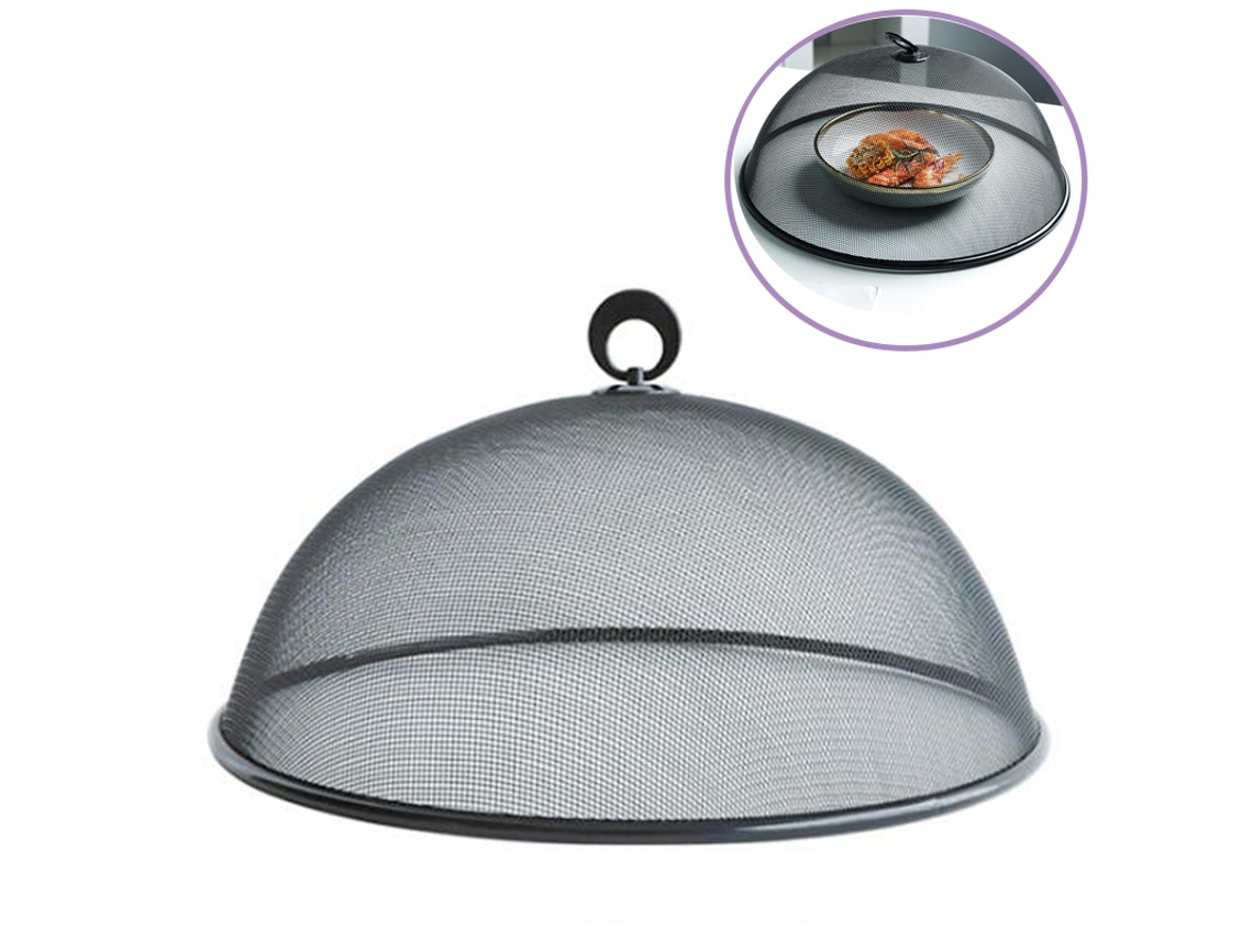 RNEMITERY Elegante protector de alimentos, perfecto para reuniones al aire libre, diseño de malla simple, acero inoxidable resistente, 35 x 20 cm, evita que las