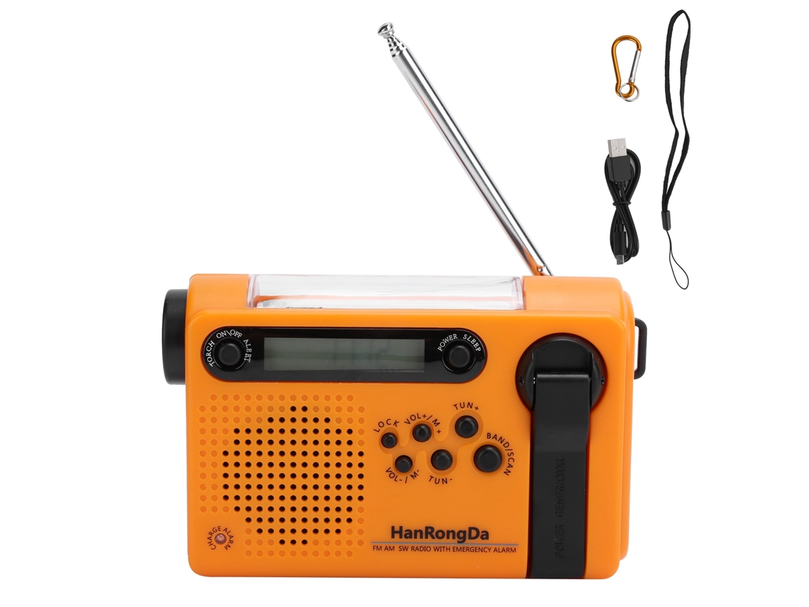 Radio Portátil De Banda Completa Con Carga Solar Y Linterna Para Uso De Emergencia Fm/am