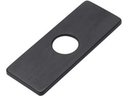 Placa De Tapa Para Agujeros De Grifo De Baño En Acero Inoxidable Con Terminado Nickel Cepillado Y Diseño Elegante