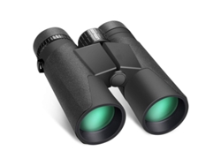 Binoculares 12x42 Bak4 Prism FMC IP68, ligeros, visión nítida, con poca luz, para observación de aves, caza al aire libre, color negro Bestvite