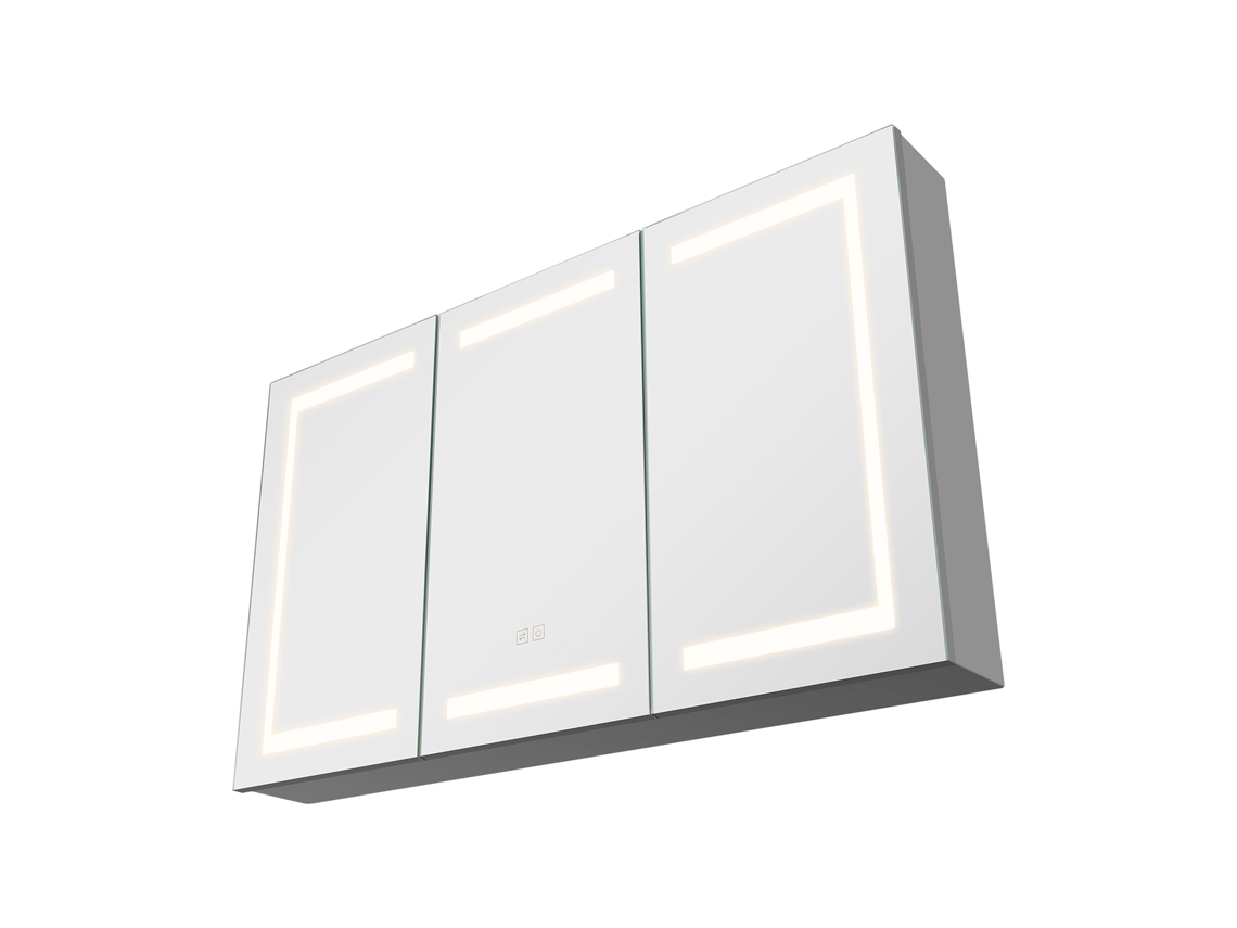 Mueble de baño Succebuy con espejo LED, 3 colores, 100 x 13 x 60 cm, montaje en pared