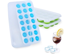 Juego JEIIBRZUI de 2 moldes de hielo azul verde
