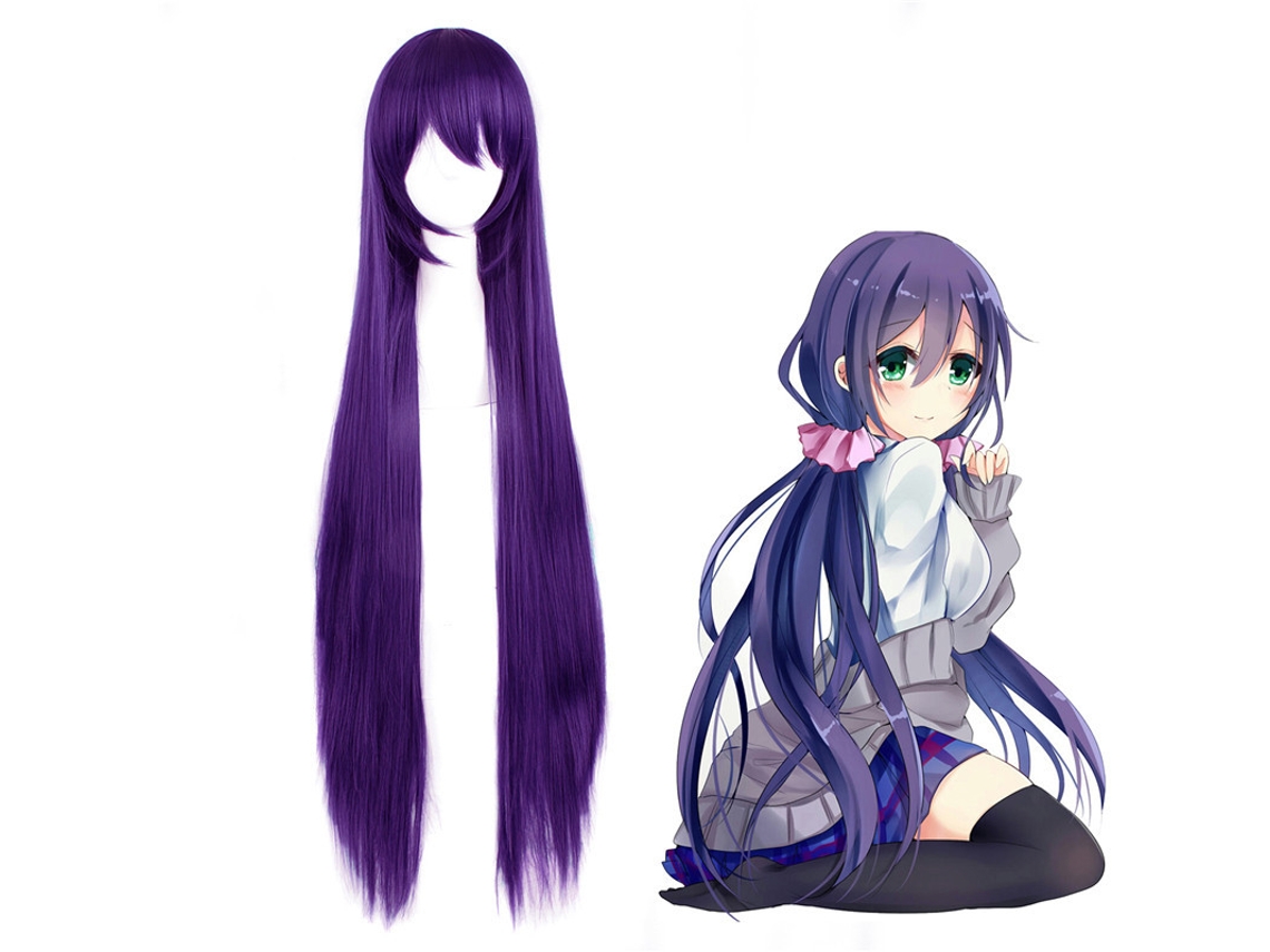 Peruca Longa E Lisa De Cor Púrpura,perfeita Para Cosplay, Representar Personagens De Anime,festas,convenções De Manga Eventos Temáticos