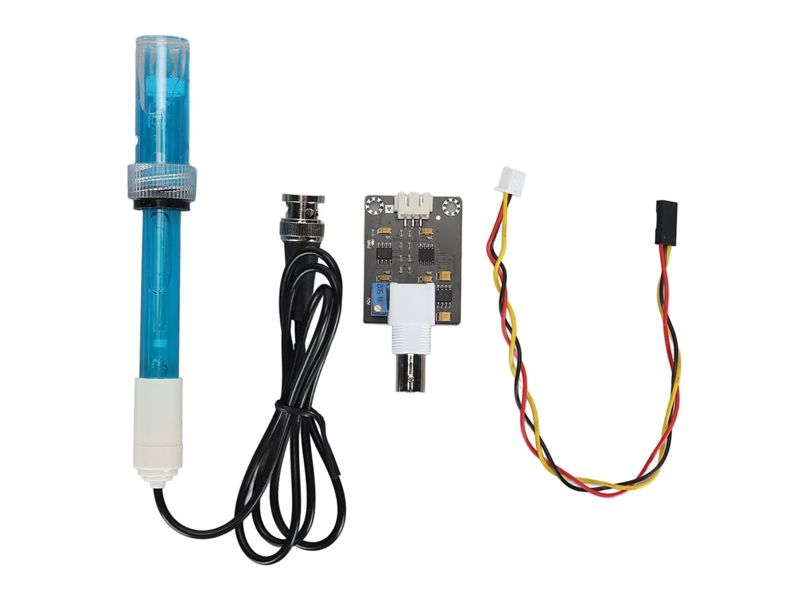Mali módulo Sensor de Ph com Prova de Eletrodo 0 14ph Precisão 0.1ph Interface Bnc Xh2.54 Kit com Indicador de Energia