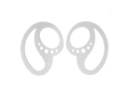 Par de almohadillas de silicona para auriculares Bluetooth, color gris plateado