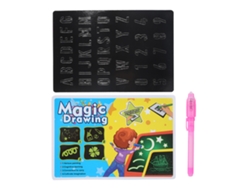 Tablero De Pintura Luminoso Glow Tablero Fluorescente 3d Para Niños Amarillo Inglés A5