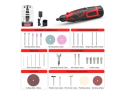 Herramienta Rotativa Inalámbrica Multiusos De 12 V Con 6 Velocidades Y 74 Accesorios Para Proyectos De Bricolaje.