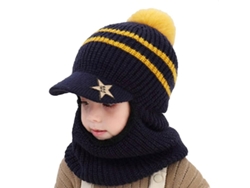 2026-gorro Balaclava Para Niños Bufanda De Lana Con Pompon Gorro De Ski Gorro De Punto