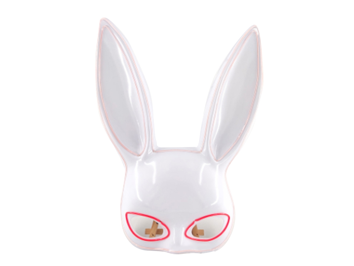 Urbannova-máscara Conejito Brillante Para Halloween Fiesta Rosa Blanca
