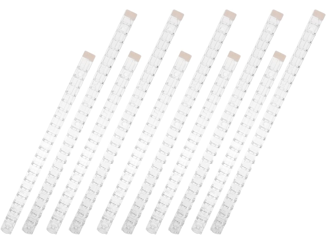 Juego De 10 Anillas Transparentes Para Encuadernación En Formato A5 Y B5, De Plástico Resistente De 15 Mm.