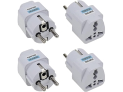 Adaptador universal para enchufe de viaje de Francia, adaptador de enchufe europeo, certificación CE internacional, blanco Hengjian.