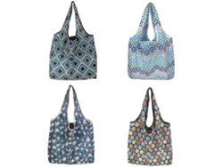 Bolsas de compra plegables, 4 unidades, reutilizables, bolsas plegables GOKOCO