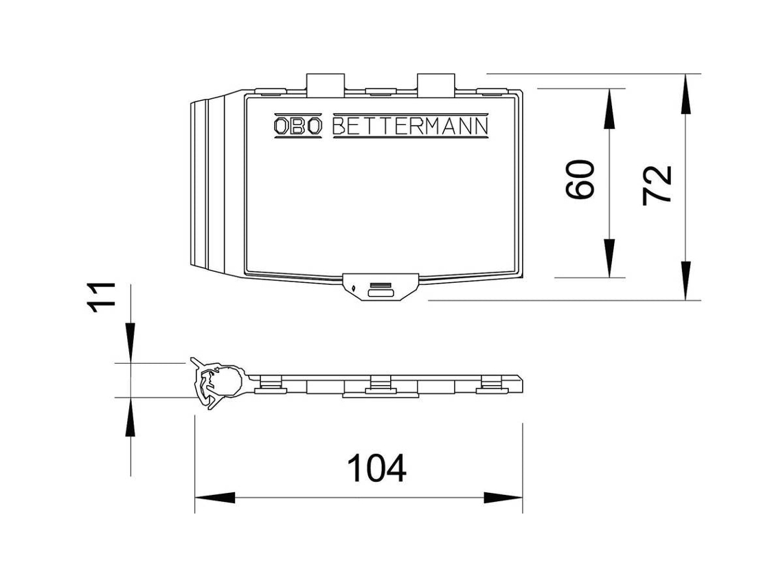 Soporte magnético vertical para tarjetas H (5091527) Obo Bettermann (ve10)