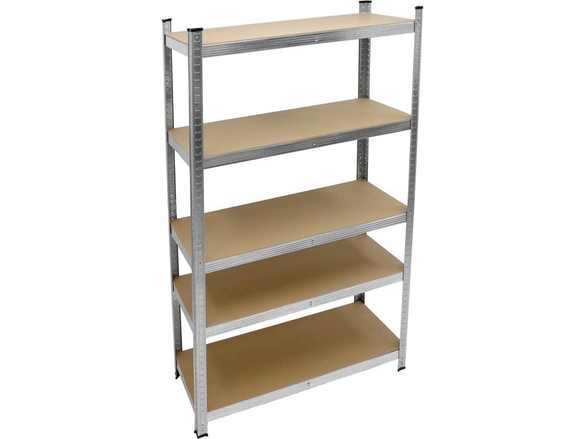Estantería ECD 4 Estantes (Metal Galvanizado y MDF - 180 x 90 x 40 cm)