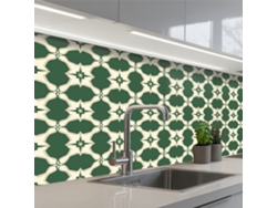Paneles para salpicadero de cocina - Azulejo clásico - Verde 150x80 cm
