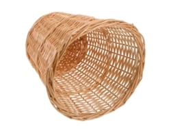 Elegante Papelera Tejida De Estilo Campestre, De Material Sintético Con Tapa.