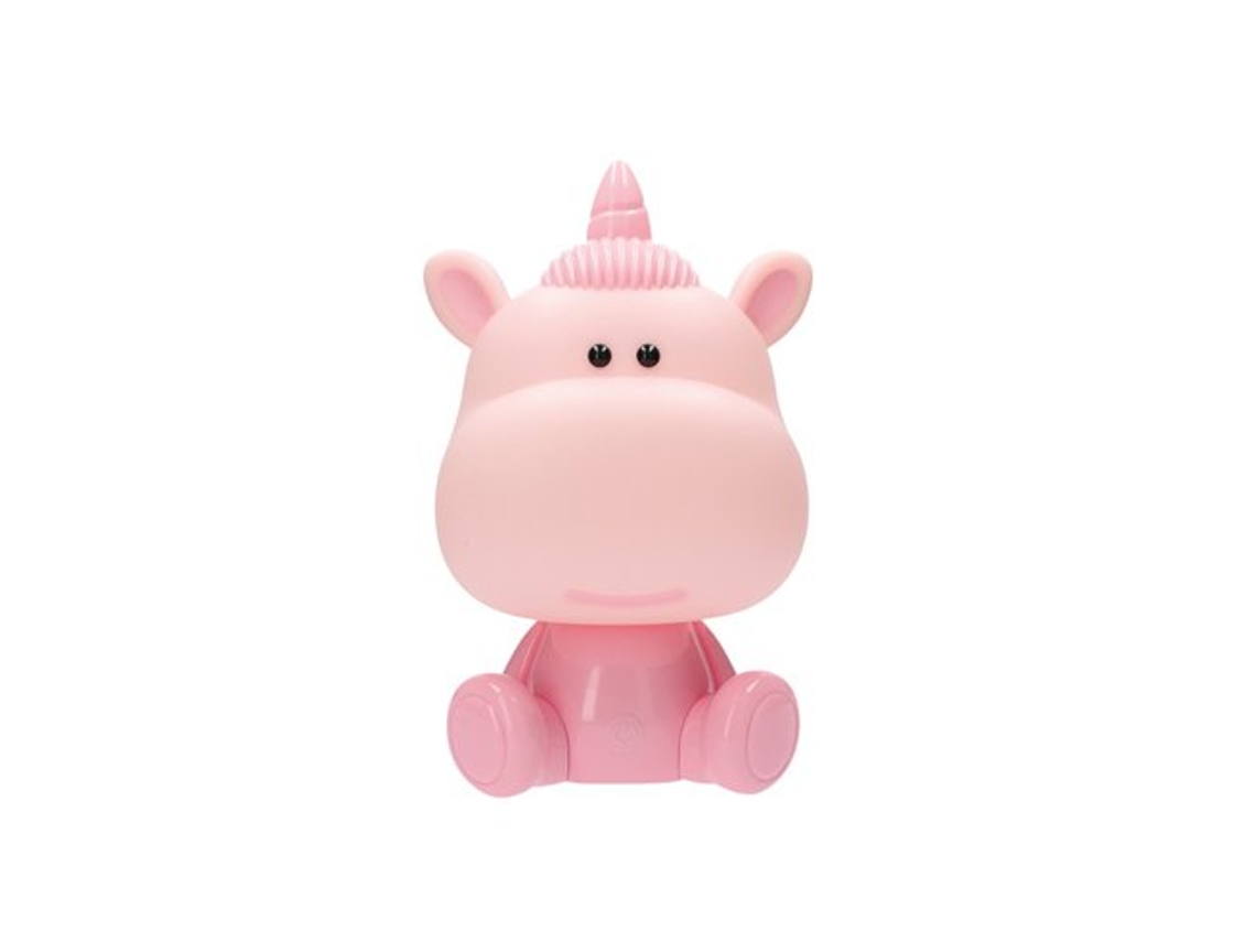 Luz nocturna LED de unicornio de 5 W RGB con altavoz y batería, color rosa GSC