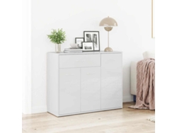Aparador De Madera Contrachapada Blanco Brillante 88x30x70 Cm