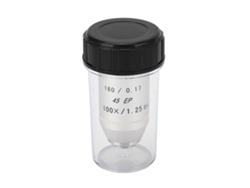 Lente Objetivo Acromática De Microscopio 100x Con Rosca Rms Estándar Y Protección De Resorte.
