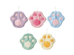 Rebe-5 Toallas De Mano Con Huellas De Gato, Microfibra Suave Absorbente Para Niños Adultos Cocina Baño