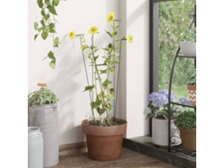 Estacas para plantas de jardín (20 unidades, 61 cm, acero verde oscuro, DKD, decoración del hogar)